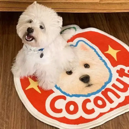 The Custom Pet Face & Name Rug