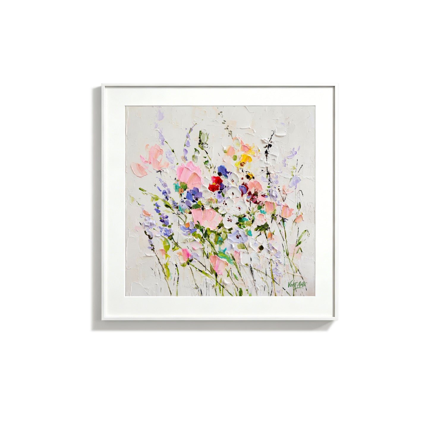 Textured Impasto Floral Oil Painting Vintage Floral Wall Art Print