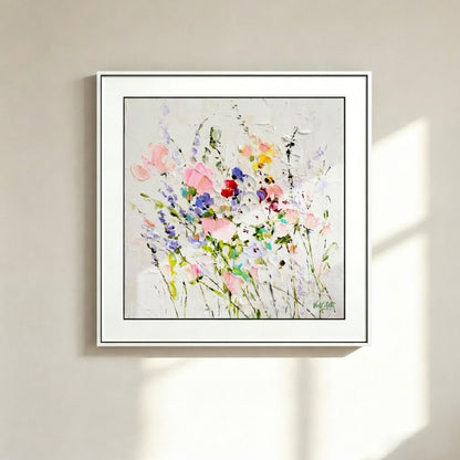 Textured Impasto Floral Oil Painting Vintage Floral Wall Art Print