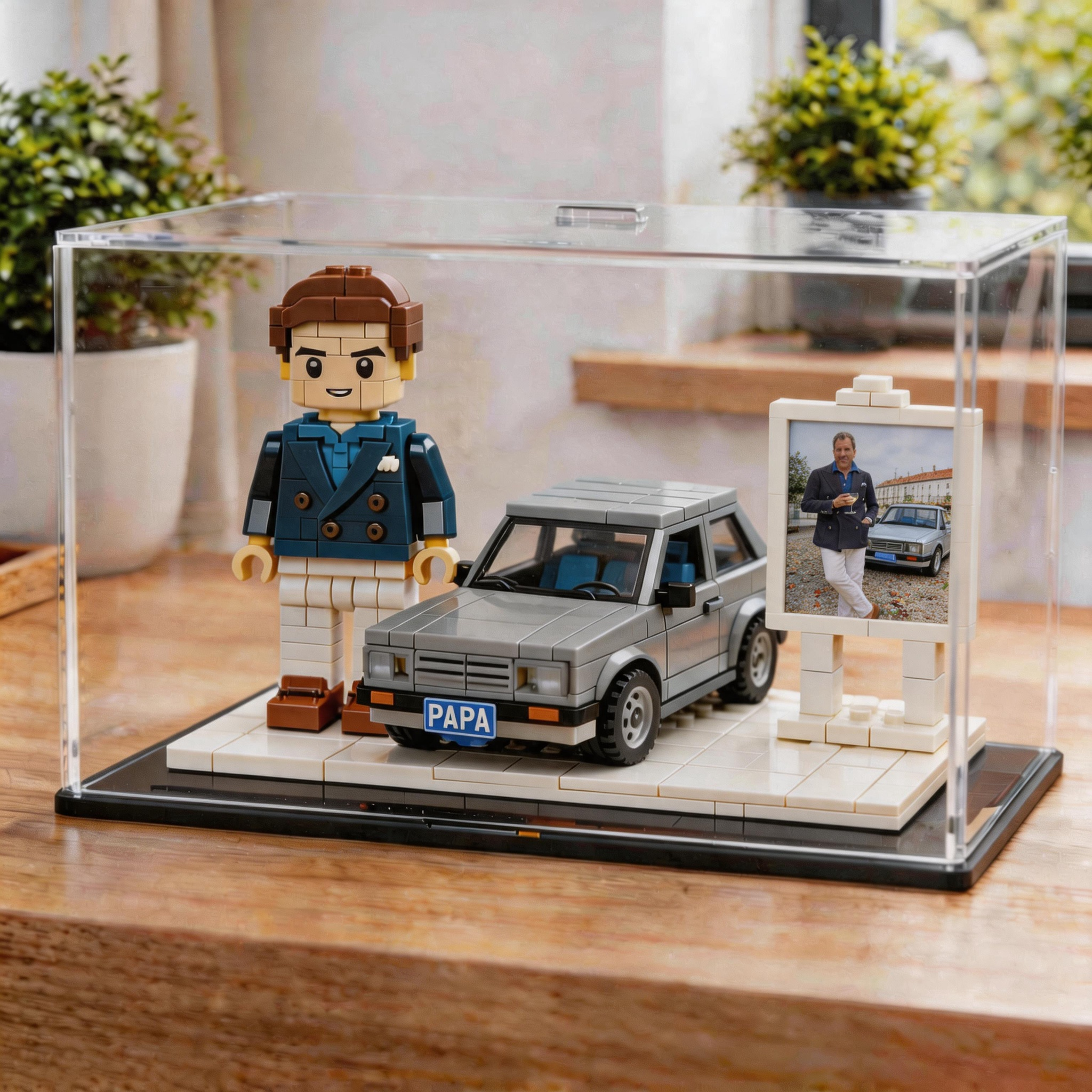 Personalized Photo-to-Car Brick Model, Custom Mini Replica of Your Vehicle