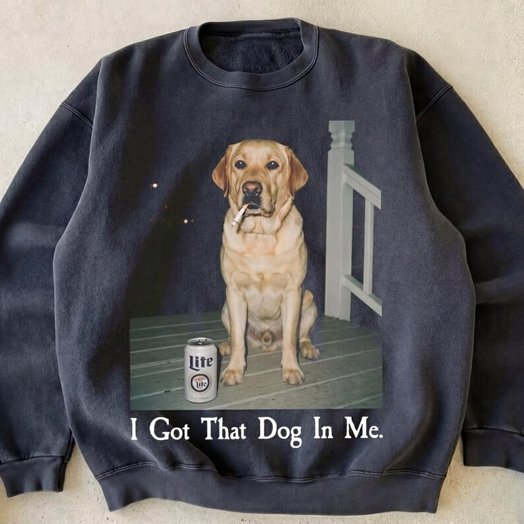 Vintage Washed Custom Pet Portrait Graphic Tee Funny Pet Sweatshirt