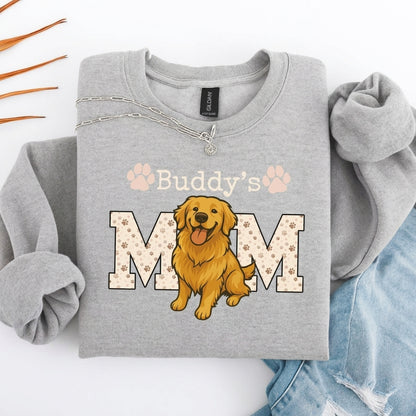 Personalized Custom Dog Mom Pet Portrait Sweatshirt
