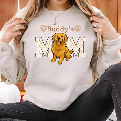 Personalized Custom Dog Mom Pet Portrait Sweatshirt