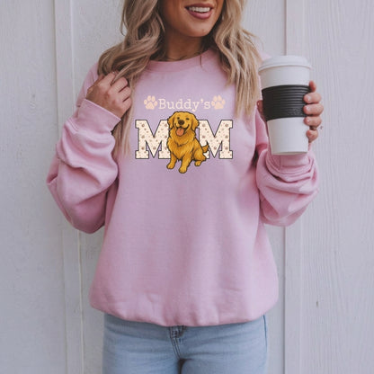 Personalized Custom Dog Mom Pet Portrait Sweatshirt