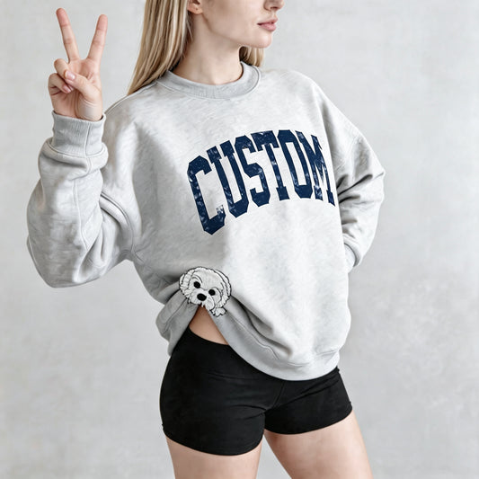 The "Biting Hem" Custom Pet Sweatshirt