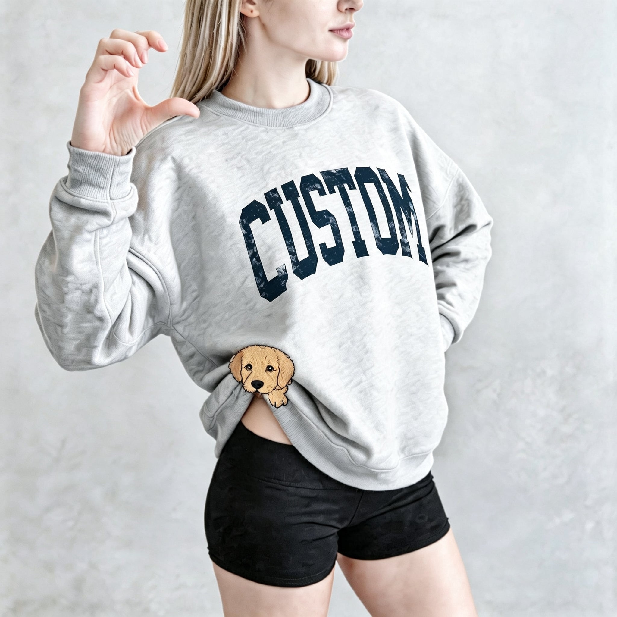 The "Biting Hem" Custom Pet Sweatshirt