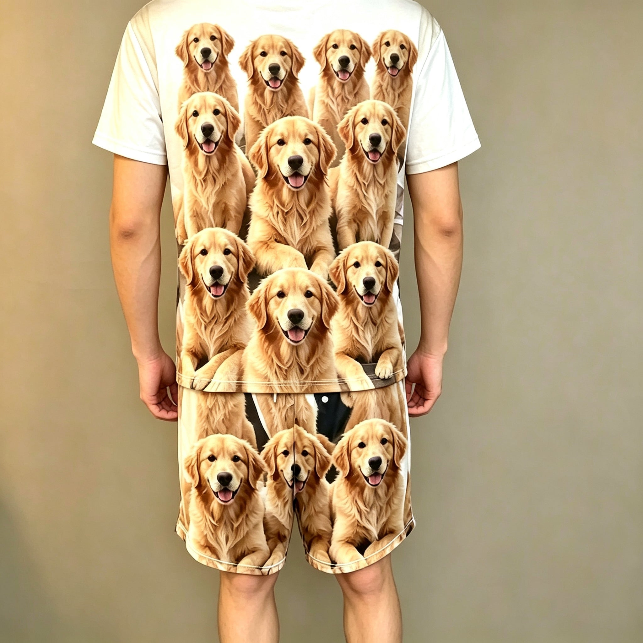 Custom Dog Photo Heat Transfer Printed Outfit