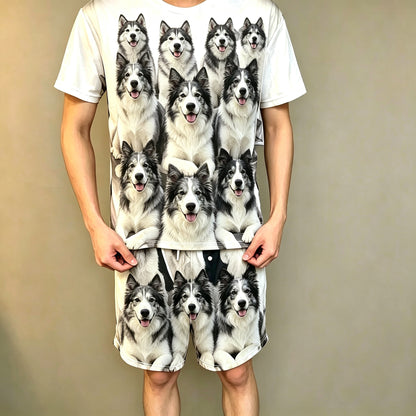 Custom Dog Photo Heat Transfer Printed Outfit