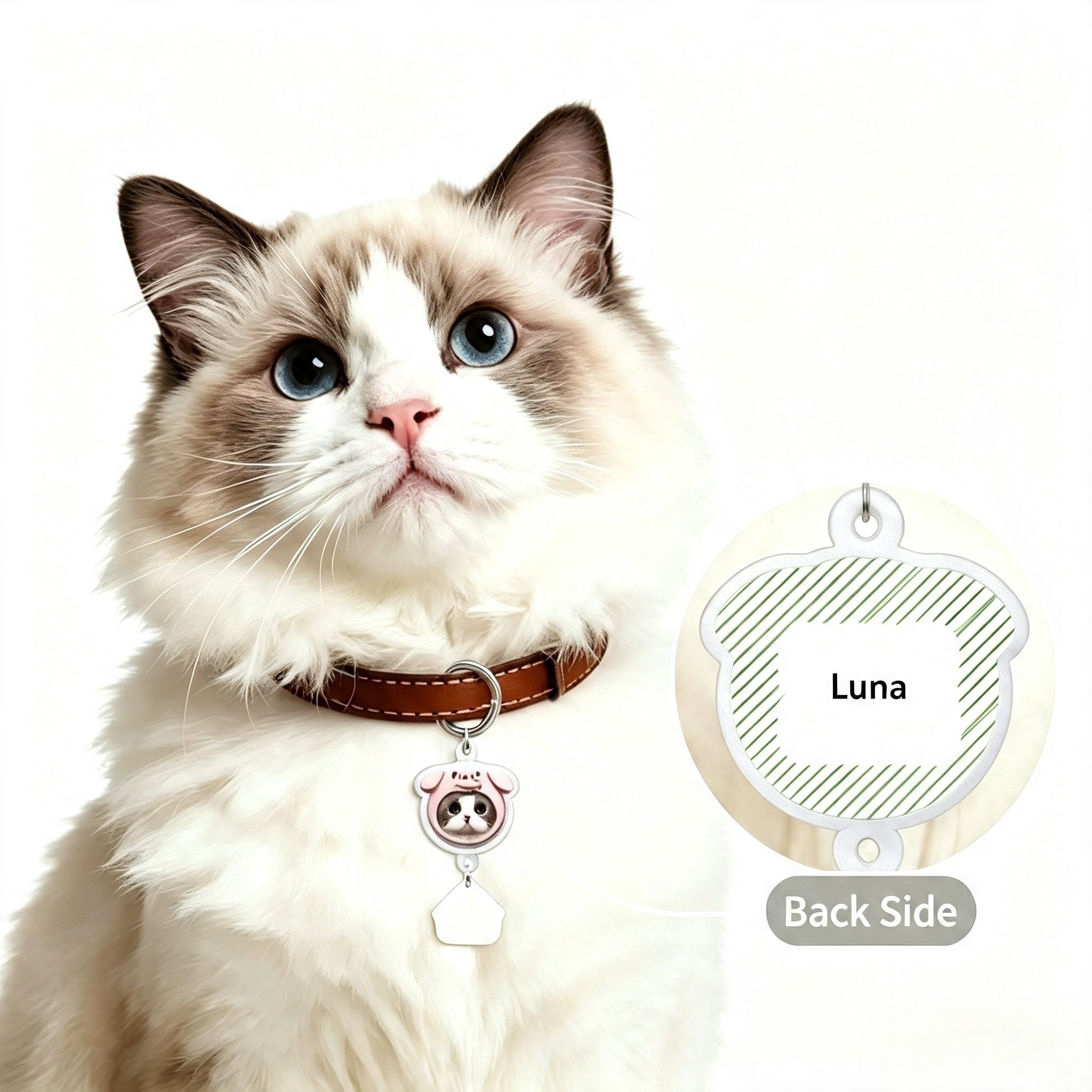 3D Relief DIY Jenga-Style Keyring – Cat and Dog Commemorative Mobile Phone Strap and Bag Charm