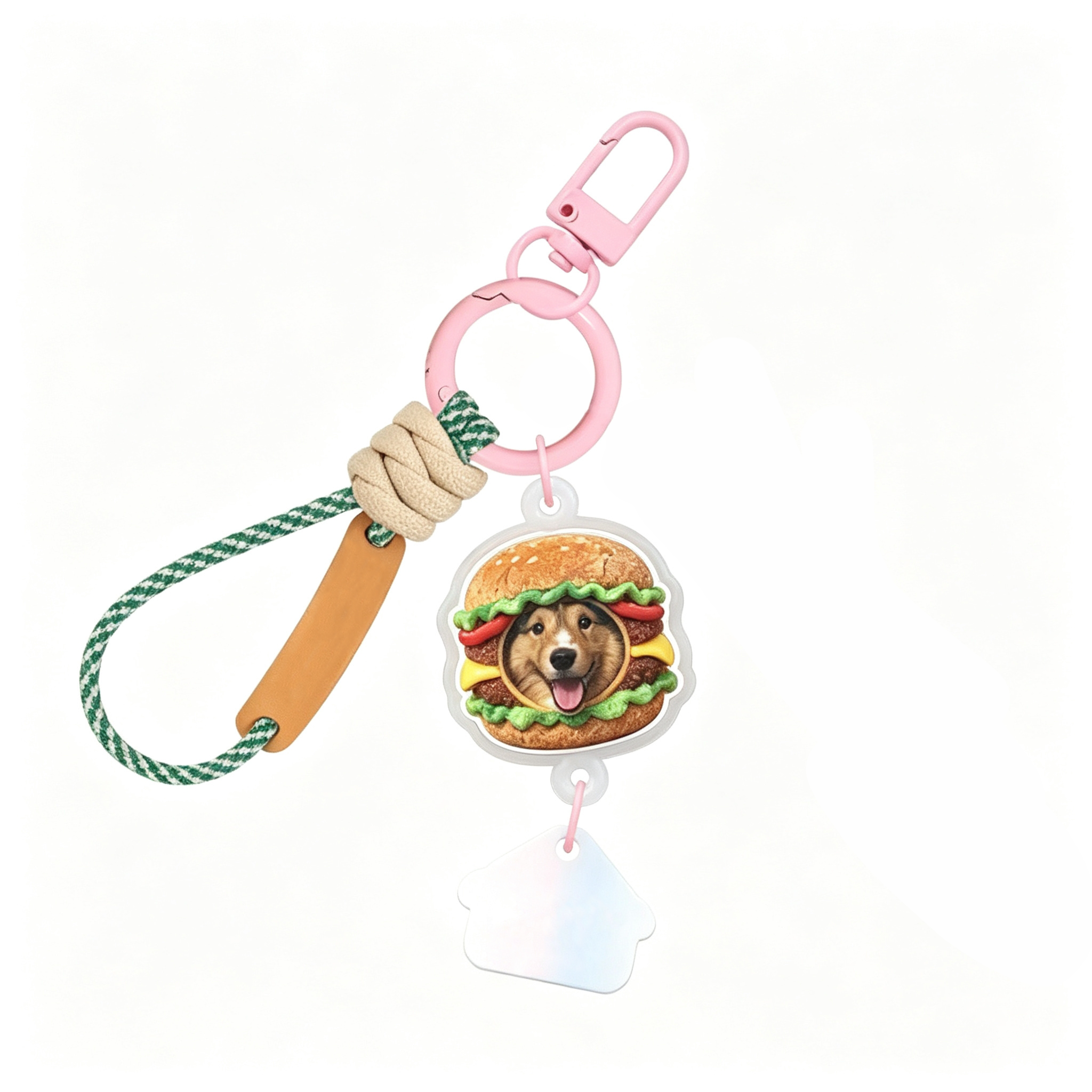 3D Relief DIY Jenga-Style Keyring – Cat and Dog Commemorative Mobile Phone Strap and Bag Charm