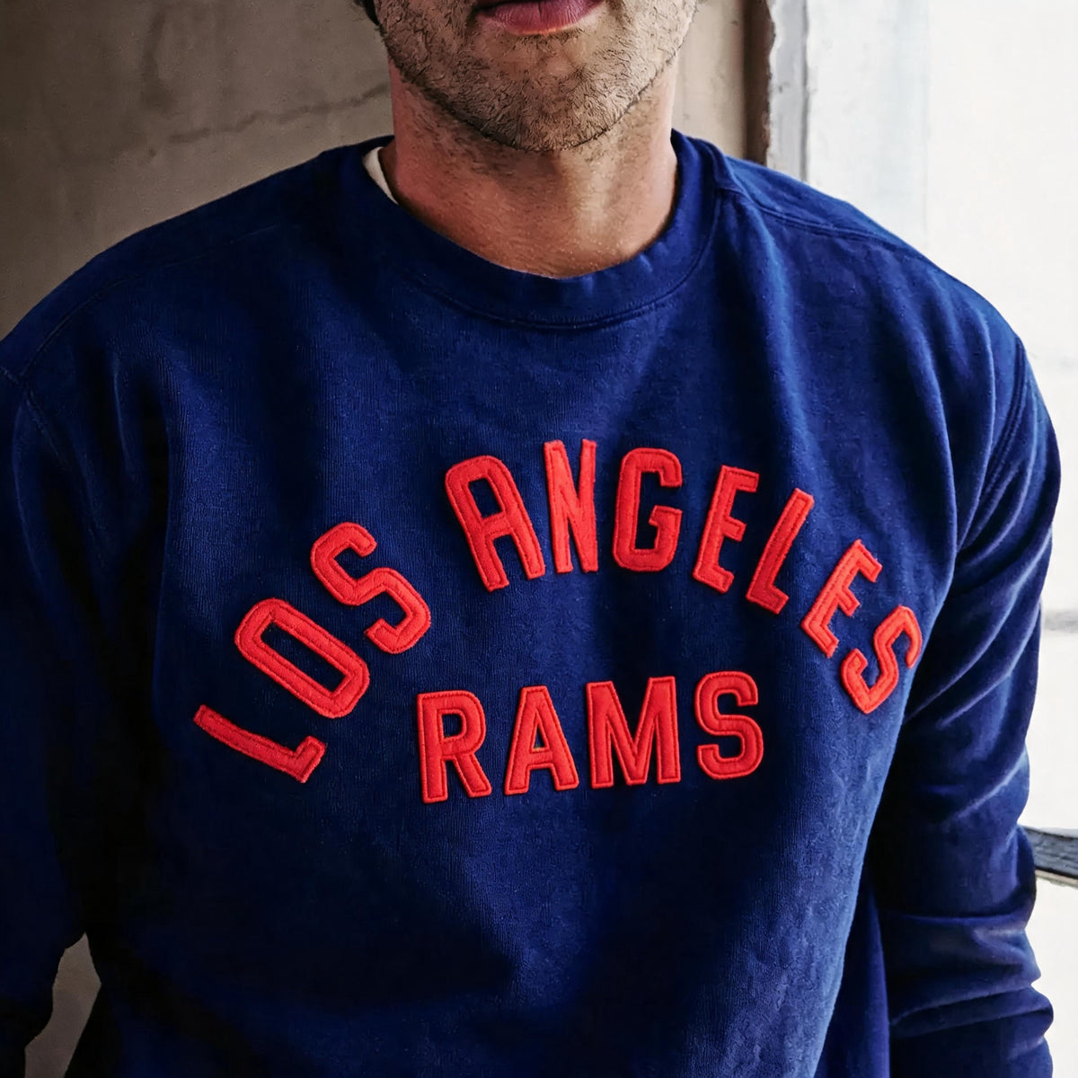 Custom Stitched Team Spirit  Retro Wool Felt Sweatshirt