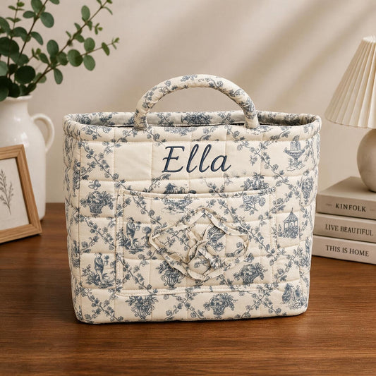 Custom Large Quilted Project Bag for Knitting & Embroidery