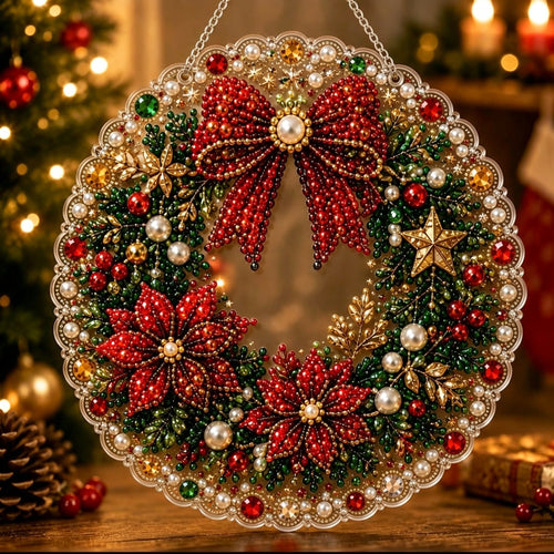 5D Diamond Art Christmas Santa Hanging Sign