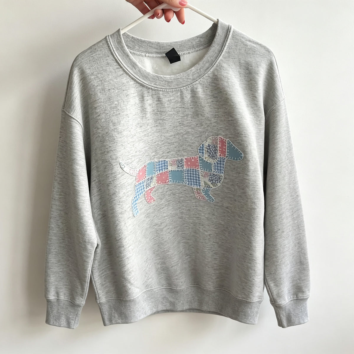Custom Patchwork Dachshund Applique Sweatshirt
