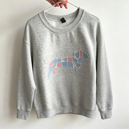 Custom Patchwork Dachshund Applique Sweatshirt