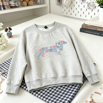 Custom Patchwork Dachshund Applique Sweatshirt