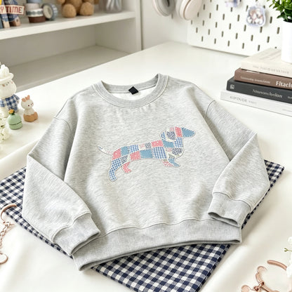Custom Patchwork Dachshund Applique Sweatshirt