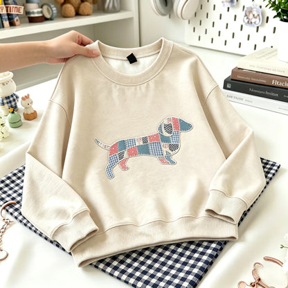 Custom Patchwork Dachshund Applique Sweatshirt