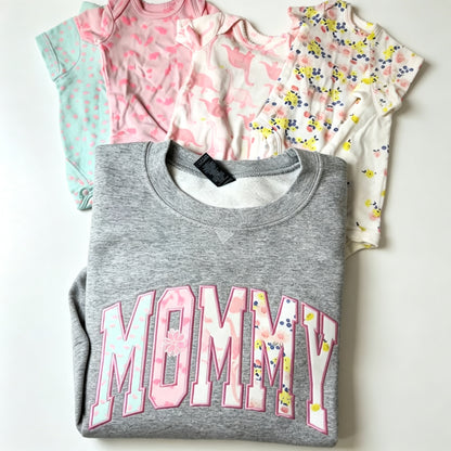 Custom Mommy Patchwork Applique Sweatshirt