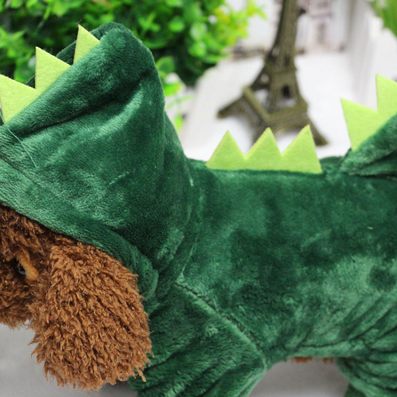 Dog Dinosaur Hooded Outfit