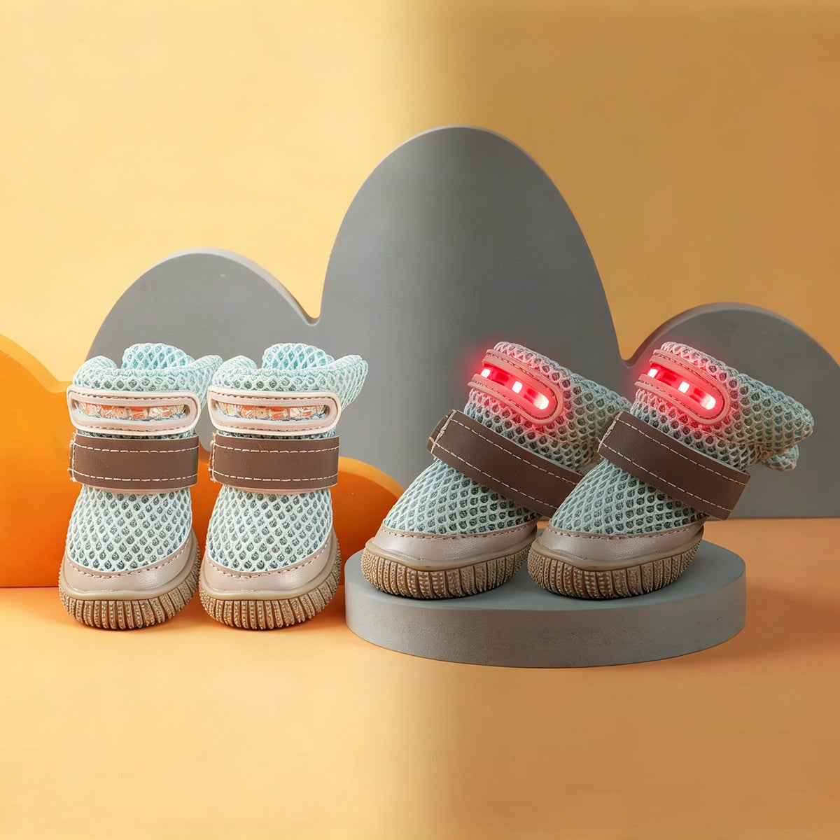 Night Walking Dog Shoes - Soft Breathable Ultra