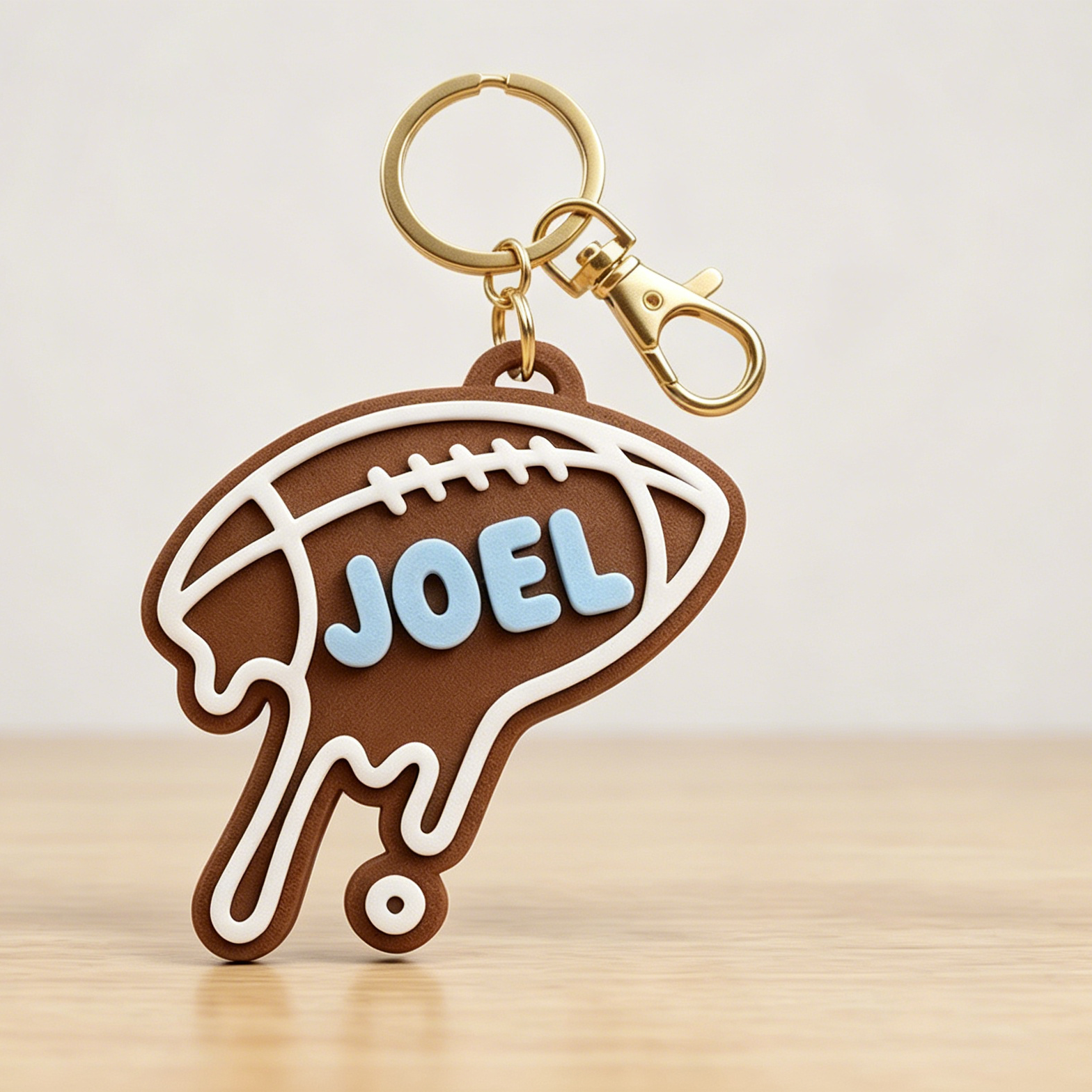 Custom Sports Bag Tag Keychain – Personalized Name for Athletes