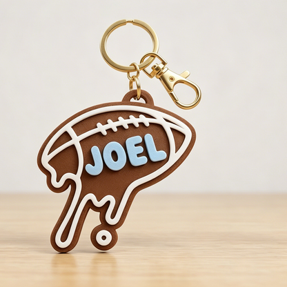 Custom Sports Bag Tag Keychain – Personalized Name for Athletes