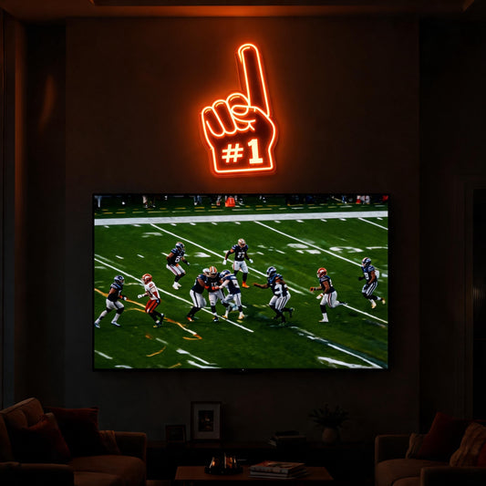 Custom Foam Finger Shape Neon Sign