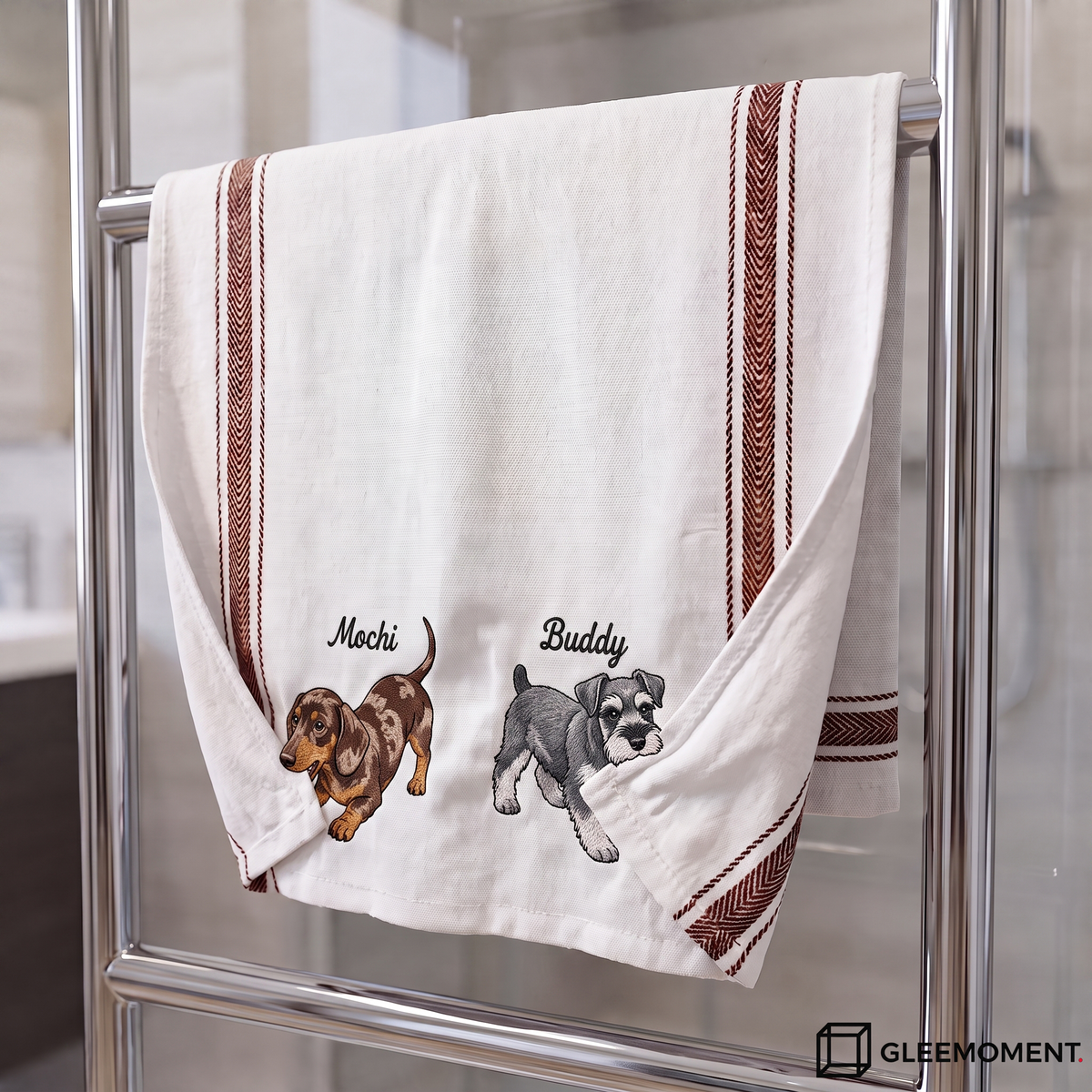 The "Biting Corner" Personalized Pet Dish Towel