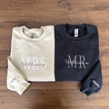Custom Mr and Mrs Embroidered Sweatshirt