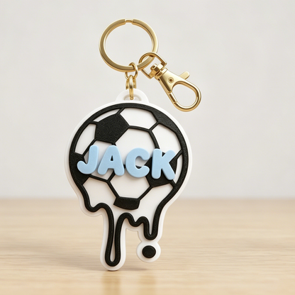 Custom Sports Bag Tag Keychain – Personalized Name for Athletes