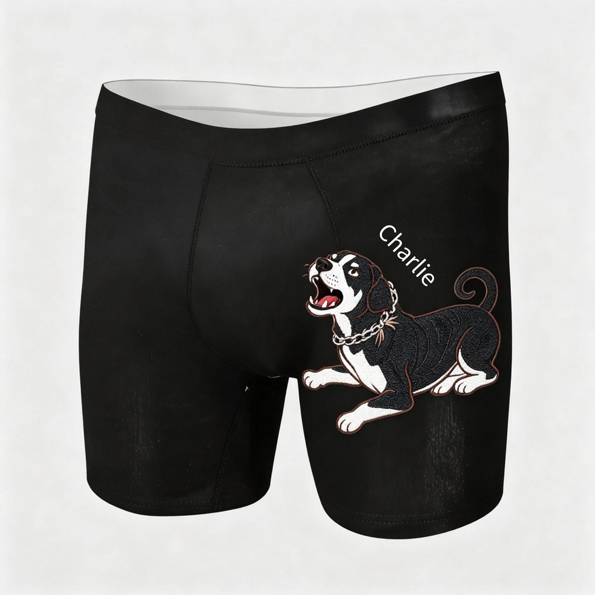 Personalized Pet Name Dog Print Men’s Boxer Briefs Gift