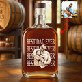 The "Best Dad Ever" Custom Portrait Whiskey Bottle