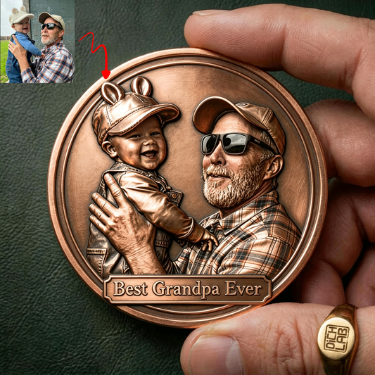 The Antique Brass Custom Desk Relief Coin