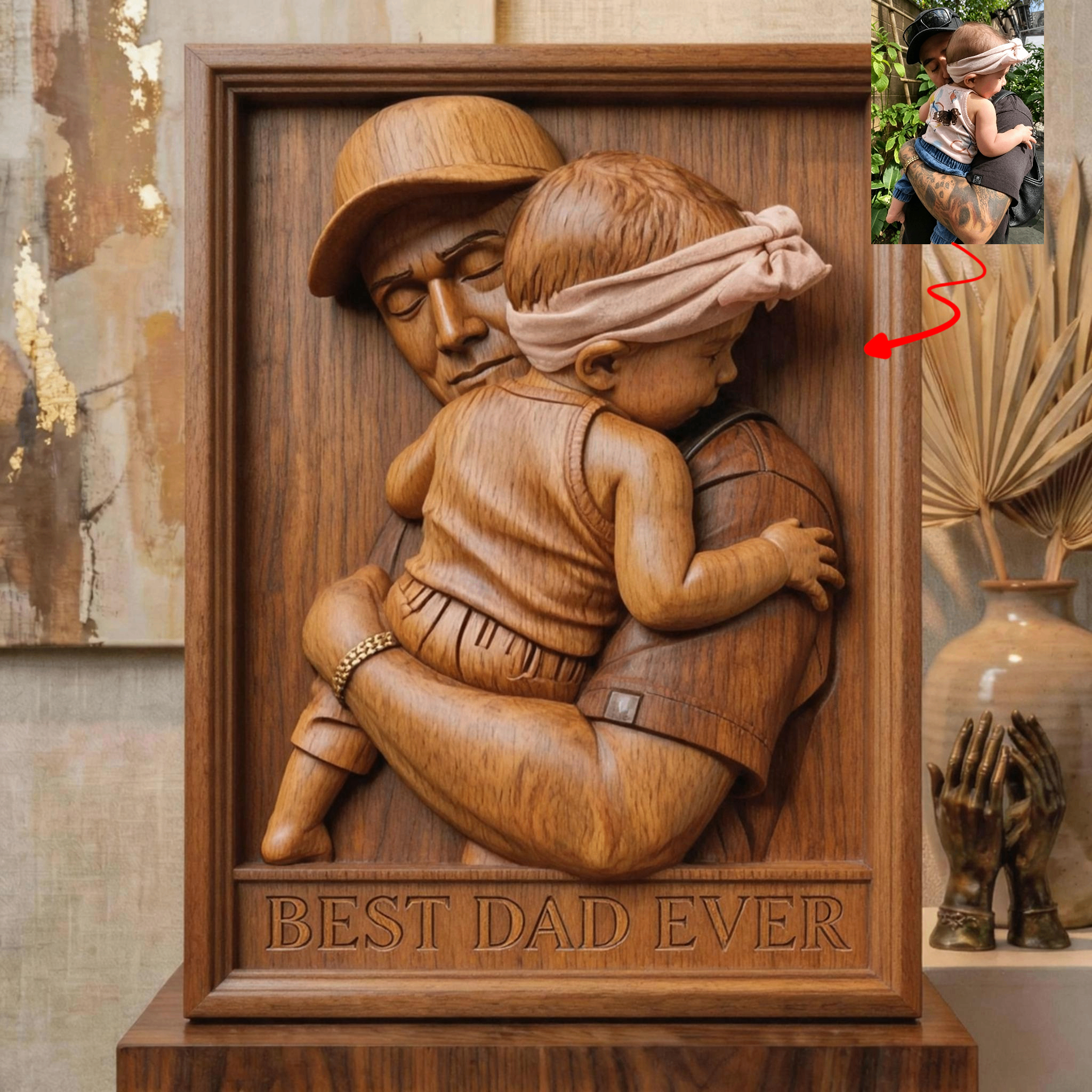 The Heirloom Wood-Grain Custom Relief Art Decor