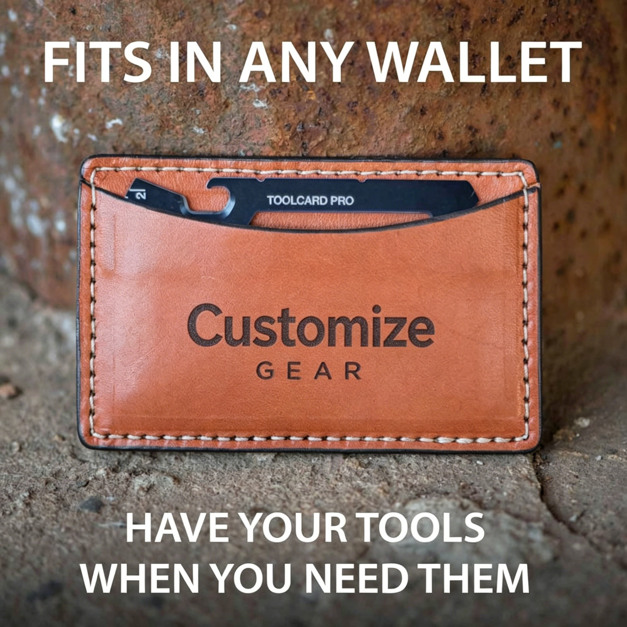 Custom Name Compact Credit Card Style Multitool Heavy Duty EDC Tool For Men
