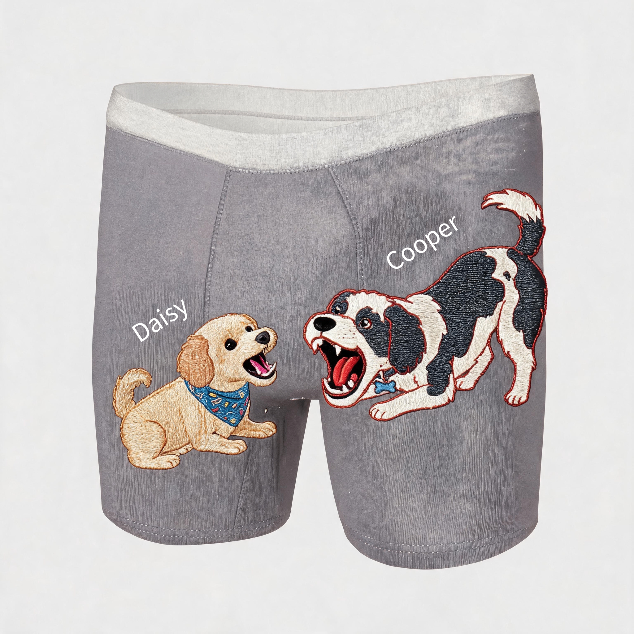 Personalized Pet Name Dog Print Men’s Boxer Briefs Gift