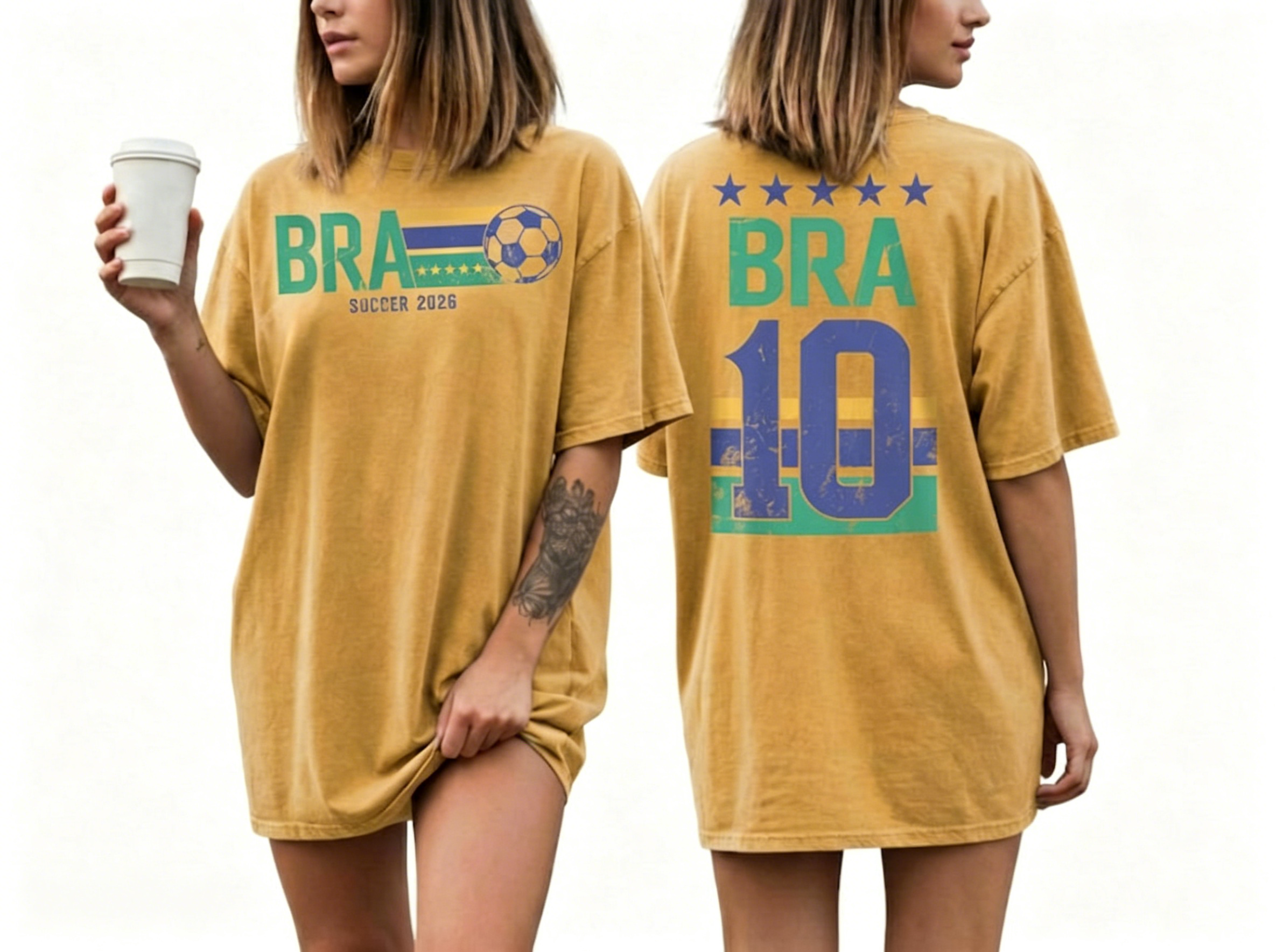 Retro Distressed USA Soccer Tee, Front & Back Print 2026 USA Football Oversized T-shirt