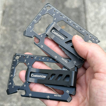 Custom Name Compact Credit Card Style Multitool Heavy Duty EDC Tool For Men