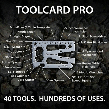Custom Name Compact Credit Card Style Multitool Heavy Duty EDC Tool For Men