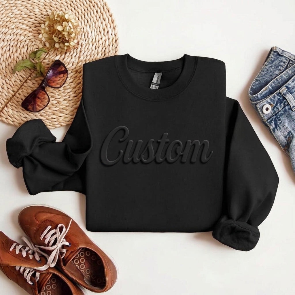 Custom 3D Embossed Crewneck Sweatshirt