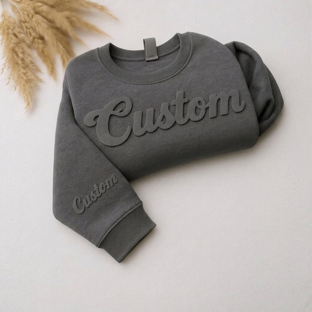 Custom 3D Embossed Crewneck Sweatshirt