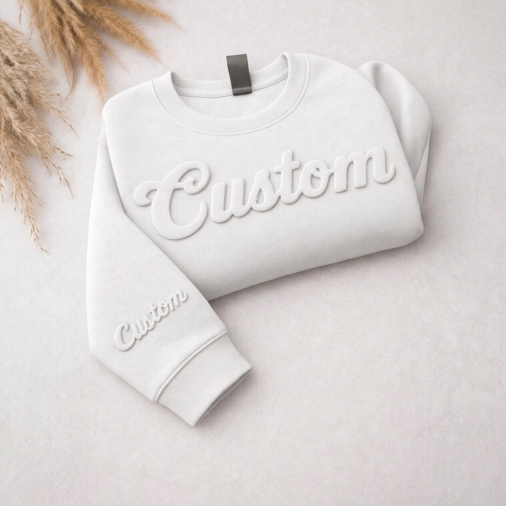 Custom 3D Embossed Crewneck Sweatshirt