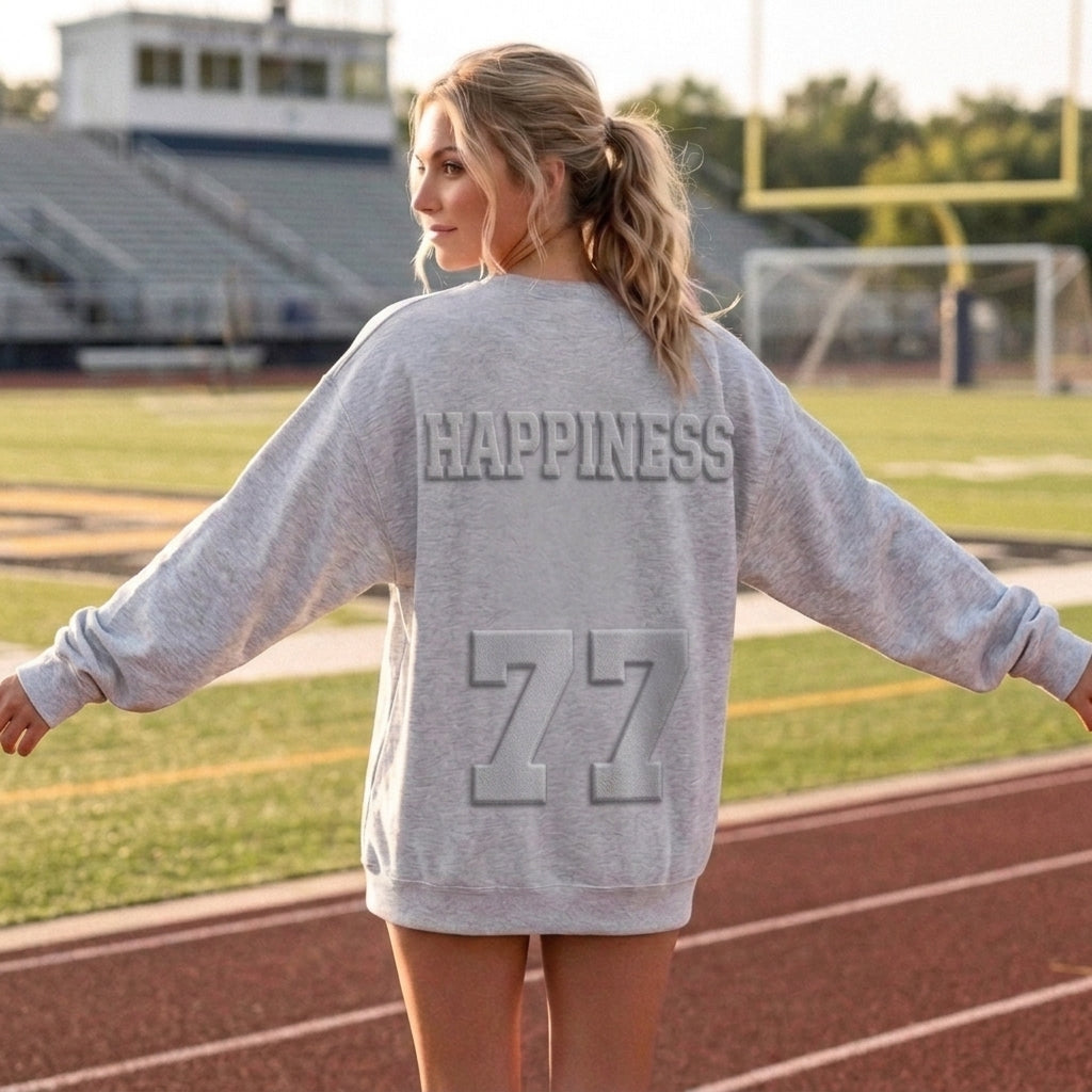 Custom Back Embossed Jersey Sweatshirt