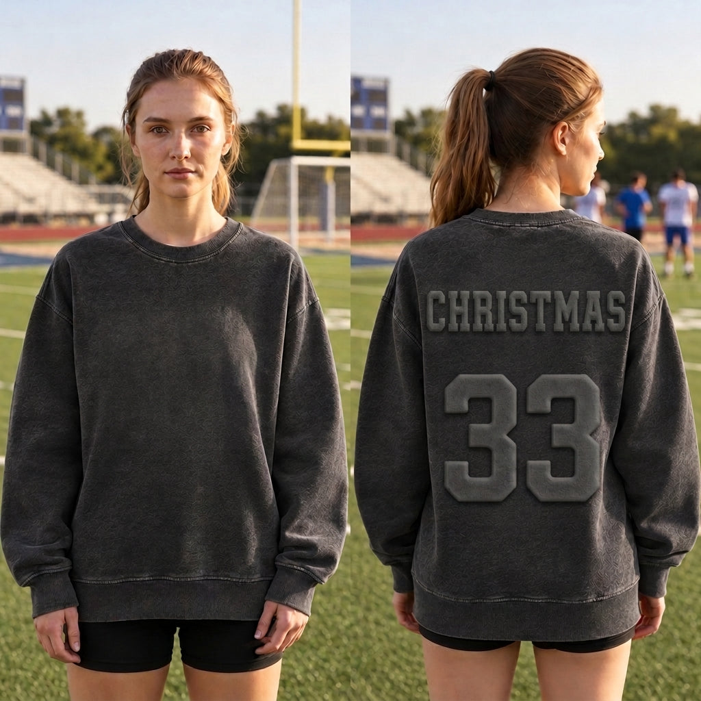 Custom Back Embossed Jersey Sweatshirt