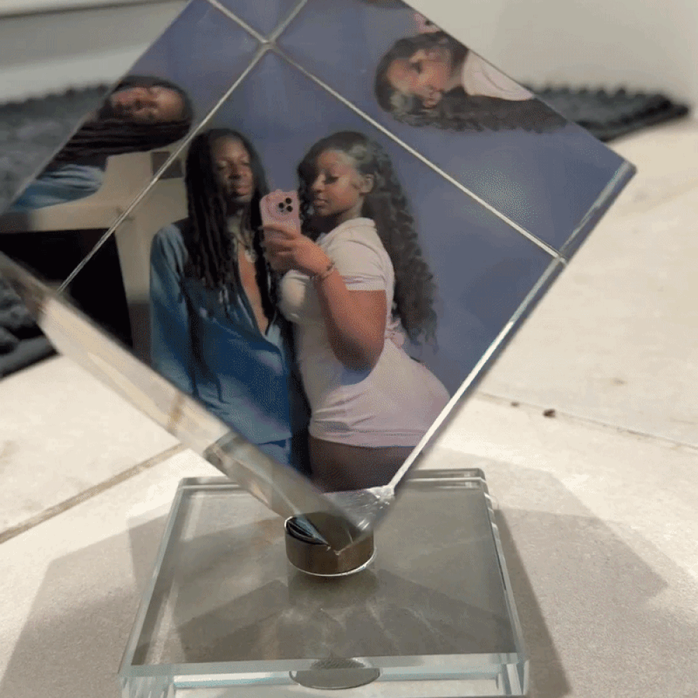 Custom Crystal Photo Cube Keepsake