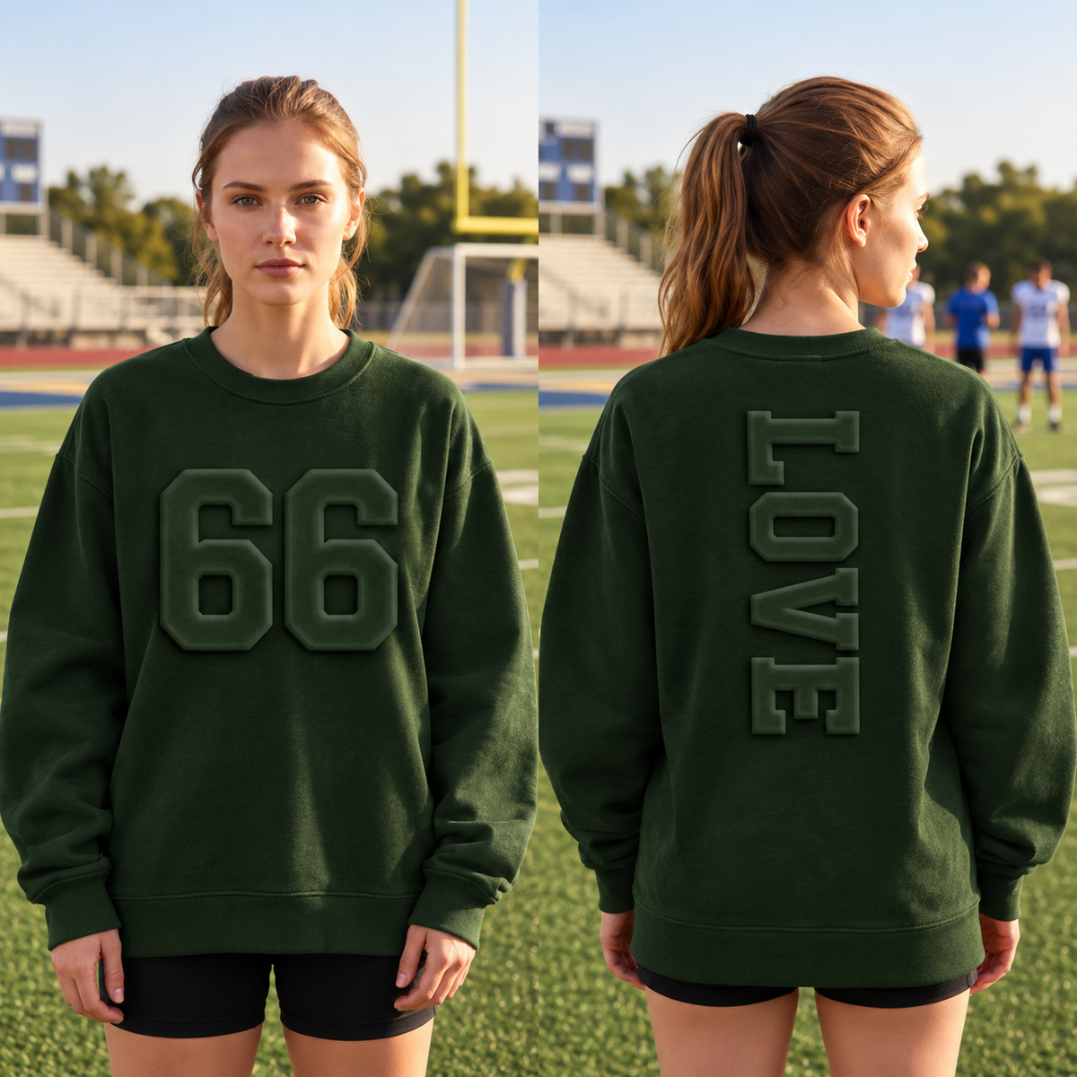 Custom Front & Back Embossed Sweatshirt