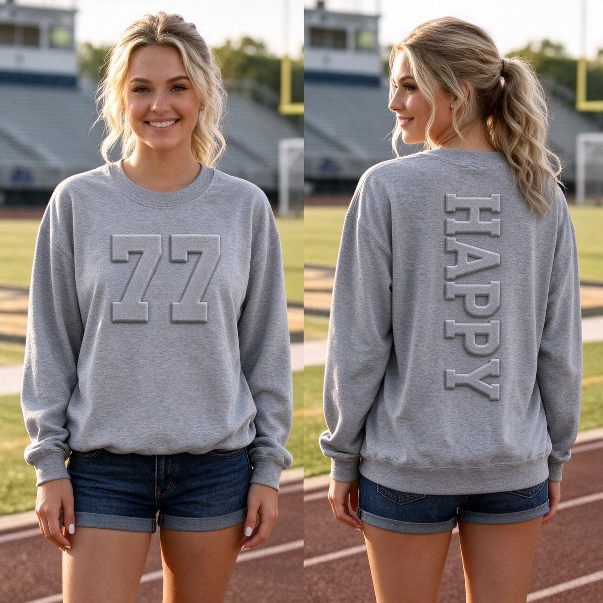 Custom Front & Back Embossed Sweatshirt