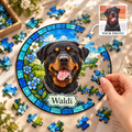 Custom Floral Pet Portrait Puzzle