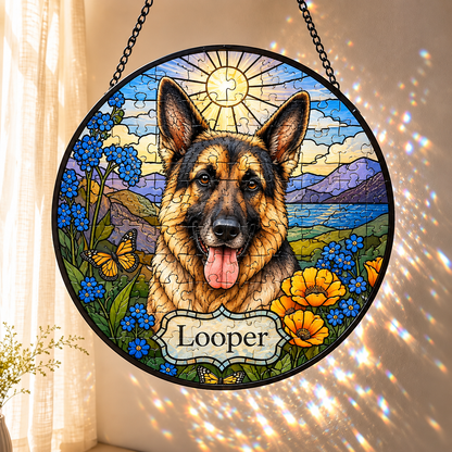 Custom Floral Pet Portrait Puzzle